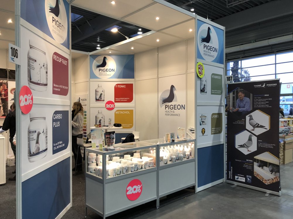 PigeonHP booth at the Olympiad in Poznan 2019