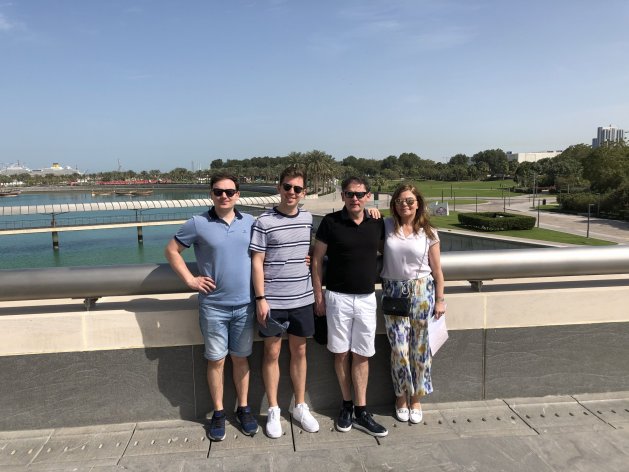 The family together in Qatar (2020)